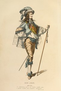 Costume pour le rôle de Don Juan, vers 1868 (gravure) - Maurice Sand