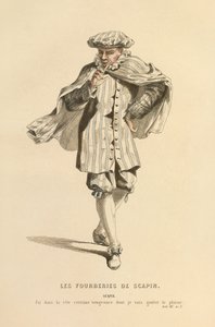 Costume pour le rôle de Scapin, vers 1868 (gravure) - Maurice Sand