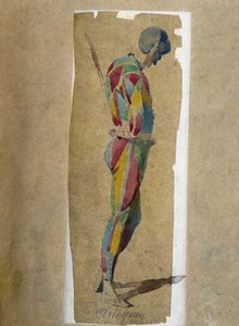 Arlequin - dans « Masques et bouffons » (comédie italienne), texte et dessins de Maurice Sand, gravures par A. Manceau, préface de Georges Sand
