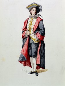 Lelio dessine de «Masques et bouffons» (comédie italienne), texte et dessins de Maurice Sand, gravures de A. Manceau, préface de Georges Sand, Paris, Michel Levy Freres