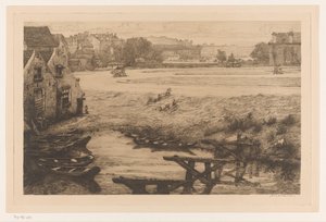 Vieilles maisons et eau au Surinameplein à Amsterdam