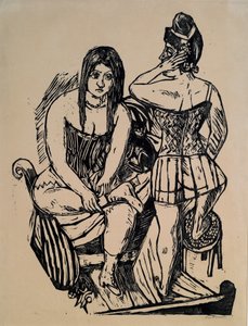 À la toilette - Max Beckmann
