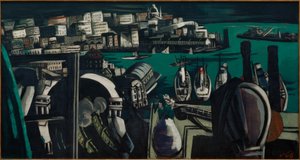 Vue de Gênes : Le port de Gênes - Max Beckmann