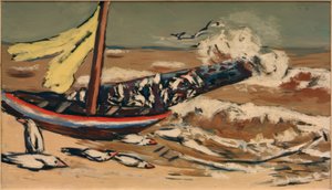 Mer brune avec mouettes - Max Beckmann