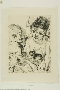 Soir, planche dix de Gesichter - Max Beckmann