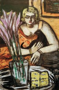 Femme avec chat - Max Beckmann