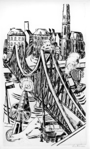 Grand pont (Le pont de fer à Francfort-sur-le-Main) - Max Beckmann