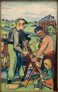 Scieur de bois avec enfant (Scieurs de bois hollandais)