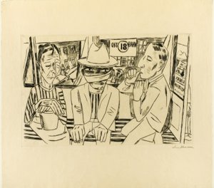 Dans le tram - Max Beckmann