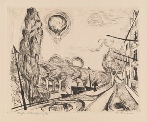 Paysage avec ballon - Max Beckmann