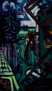 Grand paysage de Laren avec moulin à vent