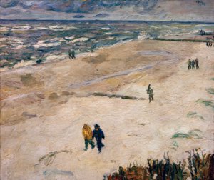 Gens après le travail à la mer (Sur la plage de Wangerooge)