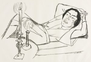 Femme allongée (Portrait de Johanna Loeb) - Max Beckmann