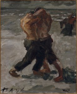 Rivaux : paire de lutteurs