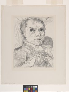 Autoportrait avec stylet (Selbstbildnis Mit Griffel) - Max Beckmann