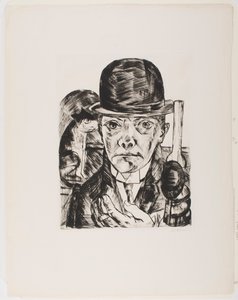 Autoportrait au chapeau melon - Max Beckmann