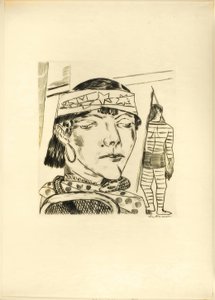 Snake Lade, planche dix de Jahrmarkt - Max Beckmann