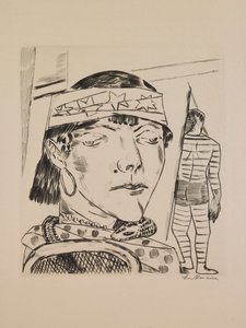 Dame Serpent, planche 10 du portfolio "Foire Annuelle" - Max Beckmann