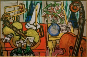 Nature morte avec violoncelle et contrebasse - Max Beckmann
