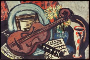 Nature morte avec violon et flûte - Max Beckmann