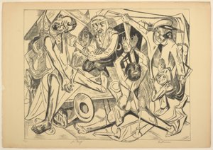 La Nuit, planche sept de Die Hölle - Max Beckmann