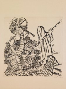 Les Funambules, planche 8 du portfolio « Foire annuelle » - Max Beckmann