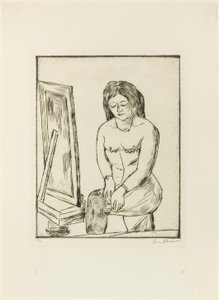 Toilette (Devant le miroir) - Max Beckmann