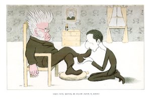 Henrik Ibsen, recevant M. William Archer en audience, 1904
