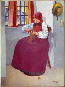 Femme qui tricote - Max Buri