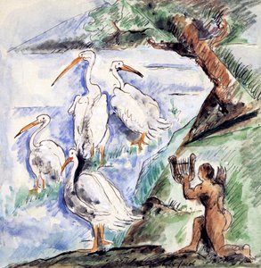 Orphée avec les pélicans, vers 1900-1944