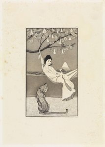 Dolce far niente (Sieste II) (Esquisses gravées, opus I, feuille 8) - Max Klinger