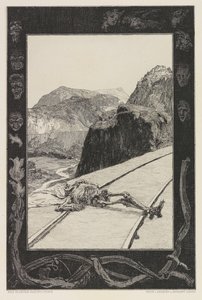 Sur les rails, planche 8 du portfolio Sur la mort, Partie I, Opus XI, 1897
