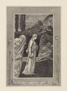 Psyché dans le Tartare (Amour et Psyché, Opus V, planche 39) - Max Klinger