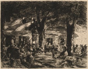 Un jardin de taverne à Rosenheim