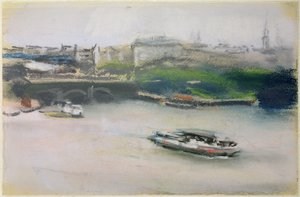 Binnenalster avec le Lombardsbrücke, Hambourg, 1910