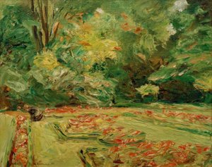 La terrasse fleurie dans le jardin de Wannsee vers le nord