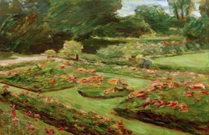 La terrasse fleurie dans le jardin de Wannsee vers le nord-est