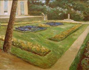 La terrasse fleurie dans le jardin de Wannsee vers le nord-ouest - Max Liebermann