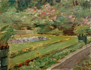 La terrasse fleurie dans le jardin de Wannsee vers le nord-ouest