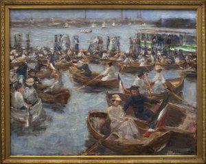 Soirée au Fahrhaus à Uhlenhorster (banlieue de Hambourg). - Max Liebermann