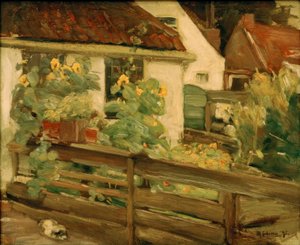 Jardin avec tournesols - Max Liebermann