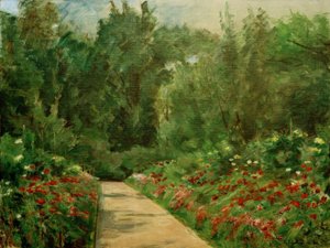 Parterres de jardin avec chemin et fleurs