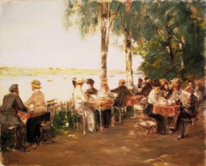 Restaurant de jardin au bord de l