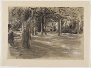 Paysage de parc hollandais avec une maison - Max Liebermann