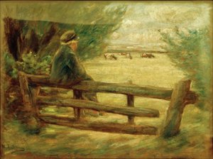 Garçon avec des vaches - Max Liebermann