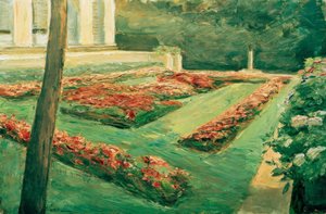 Terrasse fleurie à Wannsee - Max Liebermann