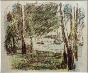 Paysage au Wannsee avec voiliers