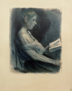 Fille lisant - Max Liebermann