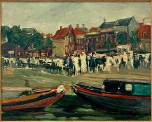 Marché aux bestiaux à Leyde