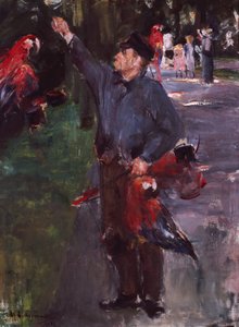 Homme avec des perroquets - Max Liebermann